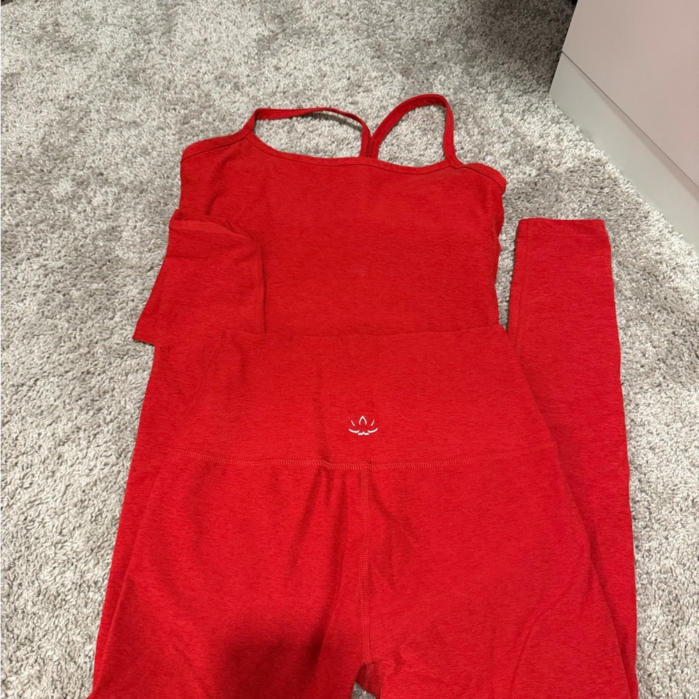 Beyond Yoga Red Activewear Set